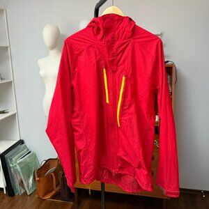 Salomon Minim Series Bright Red and Yellow Rain Jacket Ski Shell Men's XL
